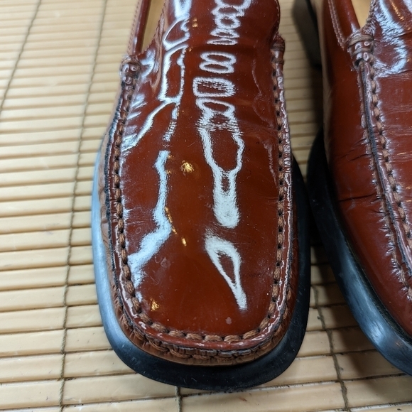 Tod's Women's Gommino Red patent leather Loafers US 8 Driving Moccasin Shoes - Picture 4 of 11